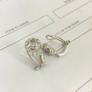 Chanel Crystal Hoop Clip-On Earrings