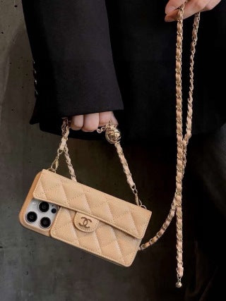 Chanel Quilted Chain Strap Phone Case