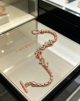 YSL Cassandre Rosé Chain Link Bracelet