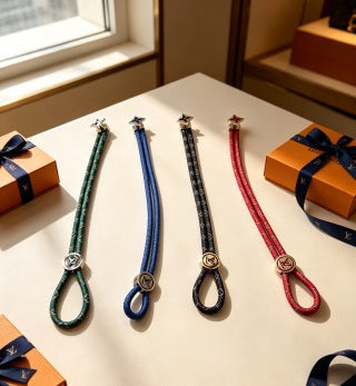 Louis Vuitton Monogram Loop Leather Wrap Bracelet