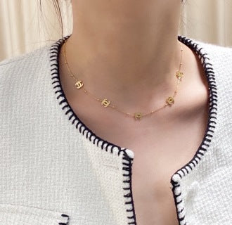 Chanel Elegant Signature Charm Chain Necklace