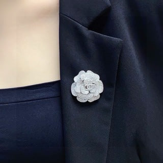 Chanel Elegant Camellia Flower Brooch