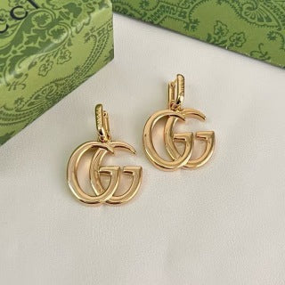 Gucci Interlocking GG Drop Logo Earrings
