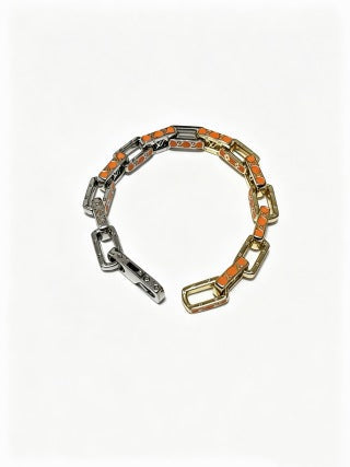 Louis Vuitton Orange Accent Link Bracelet