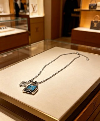 Louis Vuitton Azure Emblem Pendant Necklace