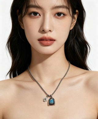 Louis Vuitton Azure Emblem Pendant Necklace