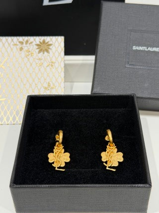 YSL Jardin Trèfle Floral Earrings