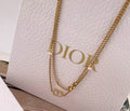 Dior Double Chain Logo Necklace