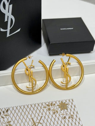 YSL Cassandre Icon Hoop Earrings