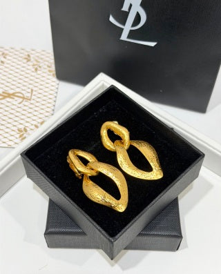 YSL Cassandre Sculptural Clip Earrings