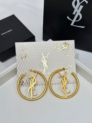 YSL Cassandre Icon Hoop Earrings