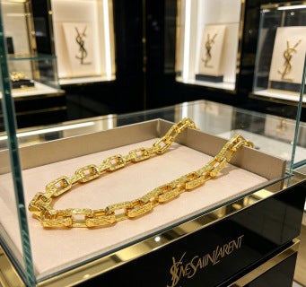 YSL Cassandre Golden Link Chain Necklace