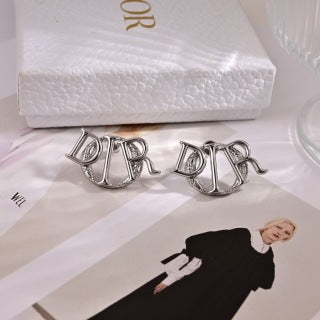Dior CD Signature Logo Stud Earrings