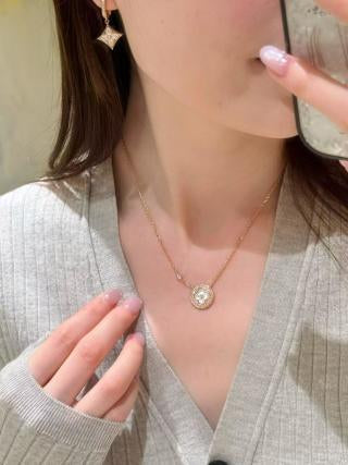 Louis Vuitton Pearl Bloom Medallion Layered Necklace