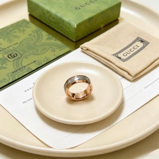 Gucci GG Geometric Two-Tone Gold Ring