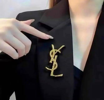 YSL Cassandre Iconic Monogram Brooch