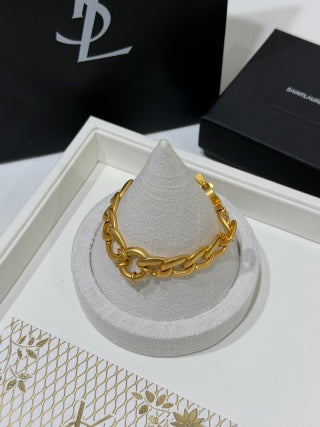 YSL Cassandre Luxe Chain Cuff Bracelet