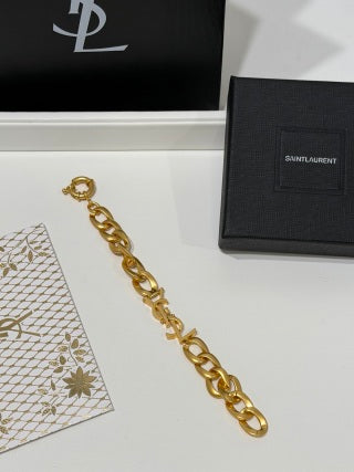 YSL Cassandre Luxe Chain Cuff Bracelet