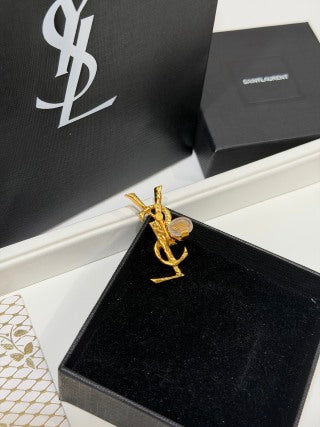 YSL Cassandre Signature Charm Clip Earring