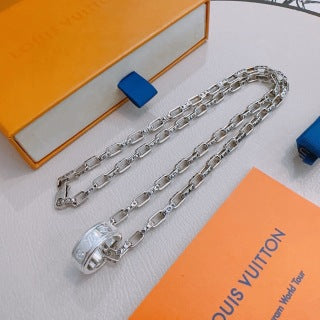 Louis Vuitton Monogram Barrel Lock Chain Necklace