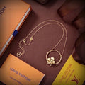 Louis Vuitton Blossom Circle Flower Pendant Necklace