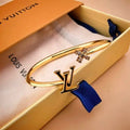 Louis Vuitton Blossom LV Initial Cuff Bracelet