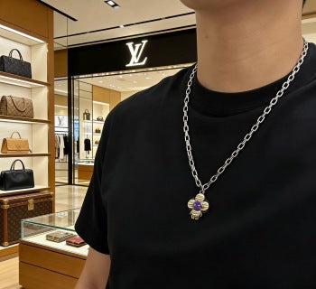 Louis Vuitton Blossom Butterfly Charm Chain Necklace