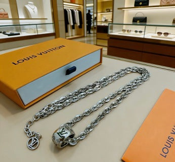Louis Vuitton Monogram Lock Chain Necklace