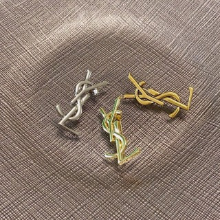 YSL Monogram Interlock Brooch