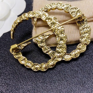Gucci Crystal GG Interlocking Logo Brooch
