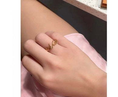 Louis Vuitton Script Logo Open Band Ring