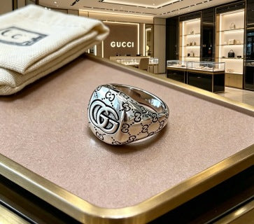 Gucci GG Engraved Vintage Dome Ring