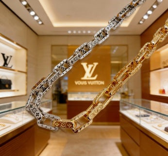 Louis Vuitton Dual Tone Link Chain Necklace