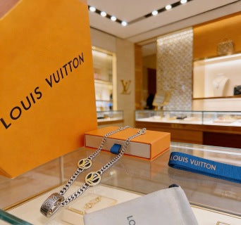 Louis Vuitton Signature Medallion Double Chain Necklace