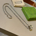 Gucci GG Barrel Pendant Chain Necklace