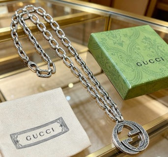 Gucci Interlocking G Oval Link Chain Necklace