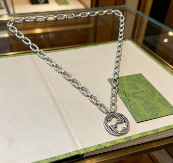 Gucci Interlocking G Oval Link Chain Necklace