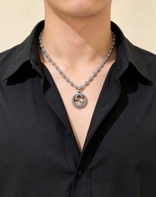 Gucci Interlocking G Rope Chain Pendant Necklace