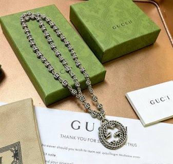 Gucci Interlocking G Rope Chain Pendant Necklace
