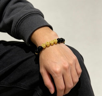 Gucci Interlocking G Coin Bead Bracelet
