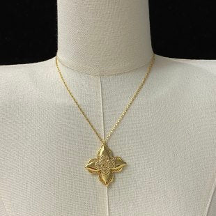 Louis Vuitton Monogram Bloom Star Pendant Necklace