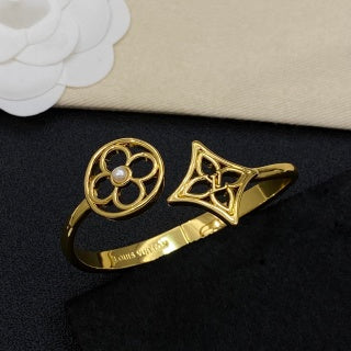 Louis Vuitton Blossom Monogram Flower Open Cuff Bracelet