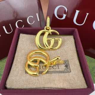 Gucci Interlocking G Double Hoop Drop Earrings