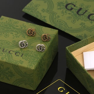 Gucci Twisted Spiral Logo Stud Earrings