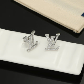 Louis Vuitton Signature Letter Stud Earrings