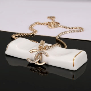 Chanel Glamorous Crystal CC Statement Necklace